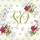 Kartolinë urimi Clear Creations CL1480, ditëlindja 80 vjeç, lule, me kristal Swarovski