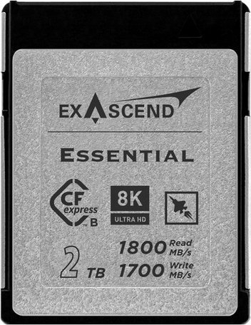 Kartë memorie Exascend CFexpress Type B Essential 2TB, 1800 MB/s, gri