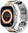 Rrip dore 4wrist, për Apple Watch Iron Man 42/44/45/49 mm, i argjendtë/ portokalli