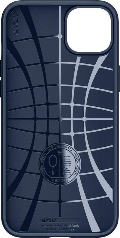 Mbulesë telefoni Spigen Liquid Air për iPhone 14, TPU, mbrojtje kundër goditjeve, blu navy