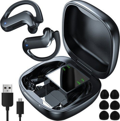 Kufje pa tela 22592, Bluetooth 5.0, me power bank, të zeza