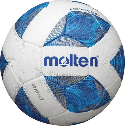 Top futbolli Molten Vantaggio 2810, PU, madhësia 5, i bardhë blu