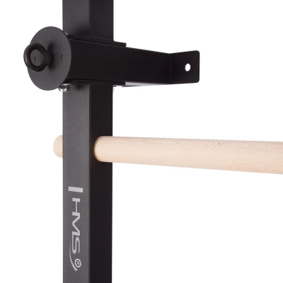 Ribë sportive muri HMS DW2708, hekur dhe dru, 223cm, e zezë