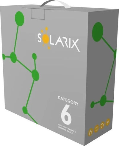 Kabëll rrjeti Solarix SXKD-6-UTP-PVC, UTP Cat6, 100m, gri