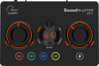 Kарта за звук Creative Sound Blaster GC7, надворешна, 24 bit 192 kHz, црна
