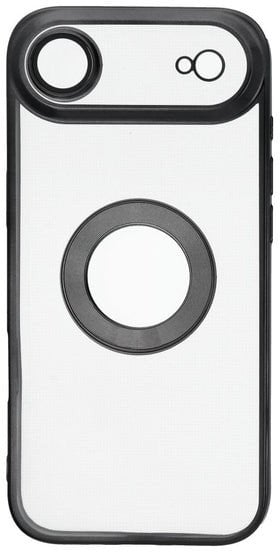 Futrollë telefoni OEM GLAM për iPhone 17 Air Pro, mbrojtëse TPU, transparente, e zezë