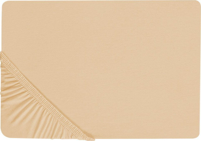 Çarçaf me goma JANBU Cotton, 180 x 200 cm, pambuk, bezhë rëre