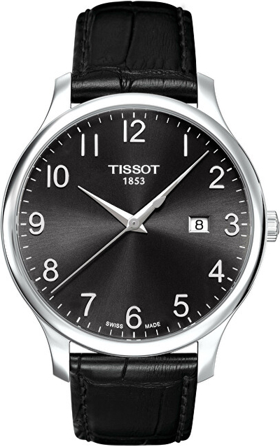 Orë për meshkuj Tissot, e zezë
