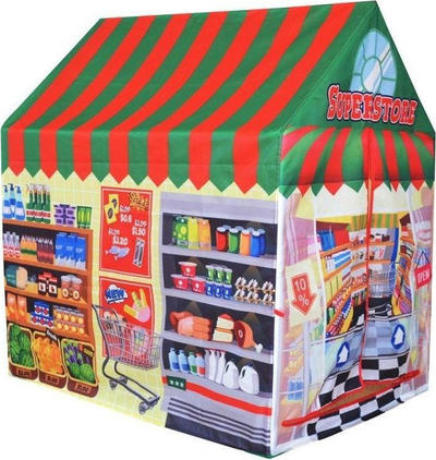 Tendë për fëmijë Ecotoys, Supermarket, 95 x 72 x 102 cm, shumëngjyrëshe