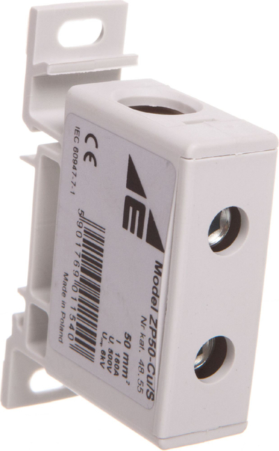 Klemë kaluese për shina Elektro-Plast ZP50 Cu-S, 2 përçues, 16-70mm², gri