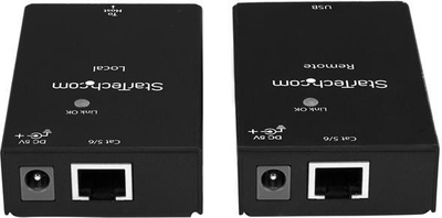Ekstender USB StarTech.com USB 2.0, mbi kabllo Cat5e Cat6, 50m, i zi