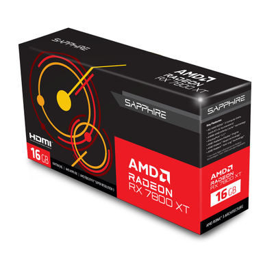 Kartelë grafike Sapphire AMD Radeon RX 7800 XT, 16GB GDDR6, e zezë