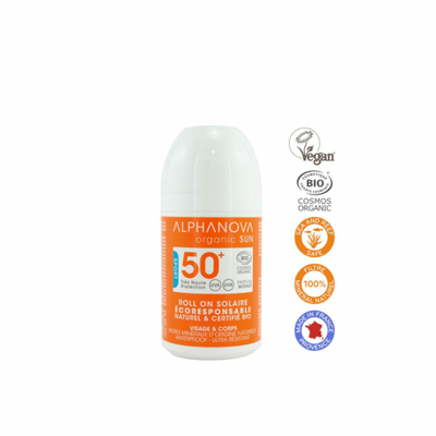 Krem dielli Alphanova Organic SPF50 Roll On, që s’e ha uji, 50 g