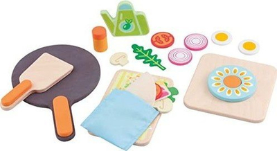 Set lodër druri Sevi Pizza, 24 pjesë, shumëngjyrëshe