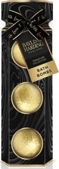 Set bomba banje Baylis &amp; Harding Sweet Mandarin &amp; Grapefruit, vegane, 3 copë, e artë