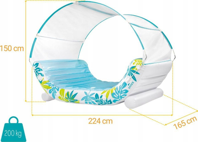 Dyshek uji Intex Tropical Hammock, me fryrje, me çadër dielli, shumëngjyrësh