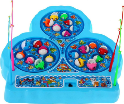 Lojë peshkimi Dong Xin Go Go Fishing, 21 peshq, 4 kallama, blu