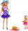 Set lodrash Mattel Barbie dhe Chelsea Malibu, 2 kukulla, me gjëra për piknik, shumëngjyrëshe
