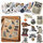 Set ngjitësash Raccoon Sticker Set, 50 copë, motive rakuni, 7-8 cm, shumëngjyrësh