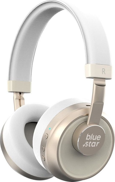 Слушалки над уво Blue Star BH02, Bluetooth 5.3, 40 часа батерија, бели