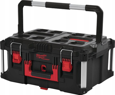 Kuti veglash Milwaukee Packout, metalike me rrota, IP65, e zezë