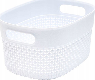 Shportë organizuese Curver Container Basket, 3.5L, plastike e ricikluar, e bardhë