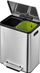 Kosh plehrash me pedale EKO EcoCasa Step Bin, 2 x 15L, inoks, ngjyrë argjendi