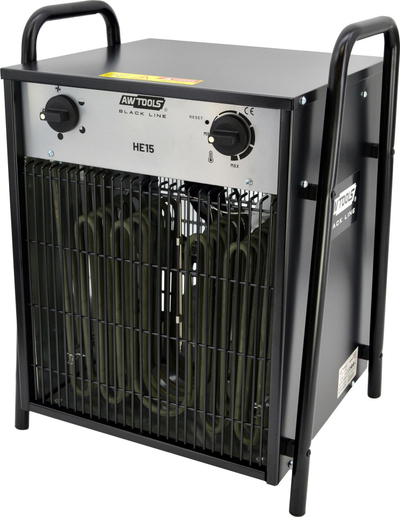 Ngrohës elektrik AWTOOLS Black Line HE15, 15kW, termostat i rregullueshëm, i zi