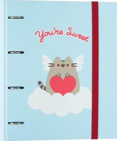 Dosje me unaza Grupo Erik Pusheen, A4, 4 unaza, shumëngjyrëshe