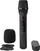 Mikrofon wireless UHF K8, sistem dore, marrës i vogël portativ 6.35mm, rreze 50m, ngjyrë e zezë