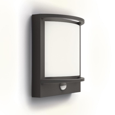 Llambë murale e jashtme Philips Samondra 8720169263710, LED, me sensor lëvizjeje, antracit