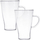 Сет чаши Woł Glasses Caffe Latte, 2 парчиња, 400 ml, транспарентни