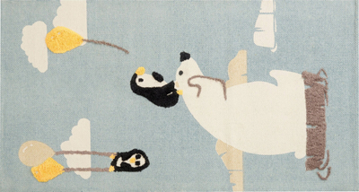 Tapet për kalamaj Beliani BARUS, 80x150 cm, pambuk, blu