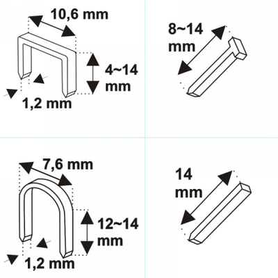 Stapler manual për tapiceri Dedra, 4 në 1, 6-14 mm