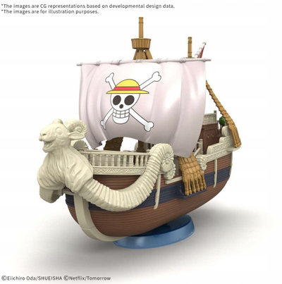 Set modeli anije Bandai One Piece Going Merry Netflix, Grand Ship Collection, plastike, shumëngjyrësh