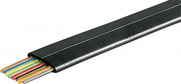 Kabull telefonik Goobay Wentronic 93308, 100 m, i sheshtë, i zi
