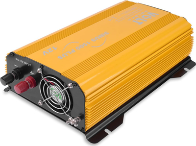 Invertor Volt Sinus Plus 12V 230V, 1000W 1500W, port USB, i verdhë