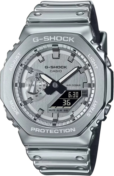 Рачен часовник Касио Џи-Шок GM-2100YM-8AER, отпорен на удари, 20BAR, сребрен