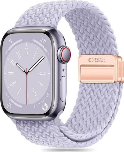 Rrip për orë Apple Watch Tech-Protect Nylonmag, 44 mm, mbyllje me magnet, lejla