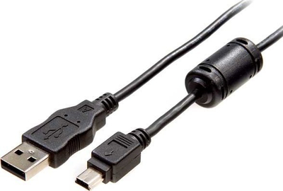 Kabllo USB në Mini USB VIVANCO CC U 15 D2, USB 2.0, 1.5m, e zezë