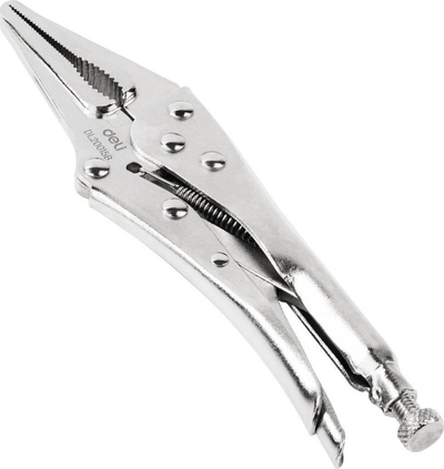 Pinca bllokuese Deli Tools EDL20015B, 9", çelik karboni, argjendi