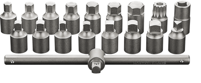Set çelësa tapë vaji Neo 11-235, 3/8", 18 copë