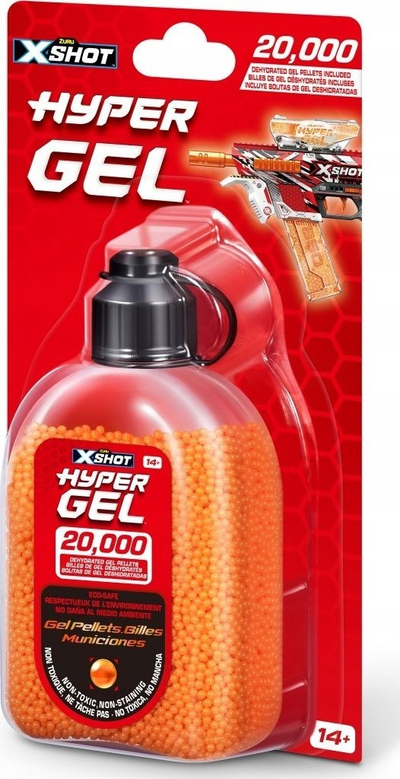 Mbushje pelleta geli XSHOT Hyper Gel 20000, jo toksike, portokalli