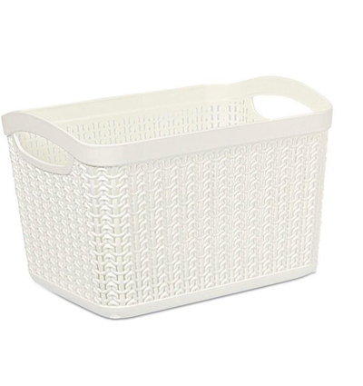 Shportë plastike Üçsan CESTO KNIT M-093, 3.3L, e bardhë