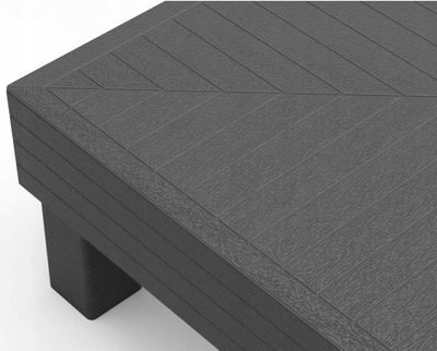Divan kopshti Elements 2seater, dy vende, modular, gri