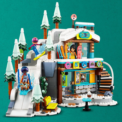 Set lodrash LEGO Friends Holiday Ski Slope and Cafe 41756, 9+, shumëngjyrësh