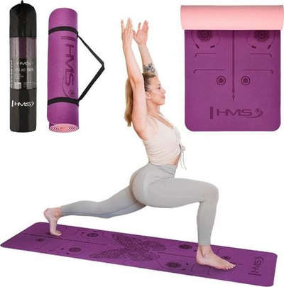Tapet joga HMS YM10, TPE, 182x61 cm, 0.8 cm, vjollcë