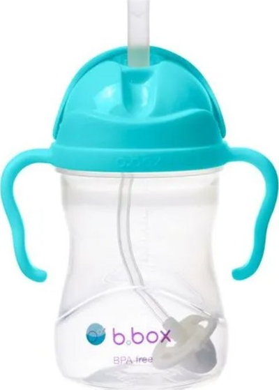 Чаша со сламка b.box Mug With Straw, 240 ml, Aqua