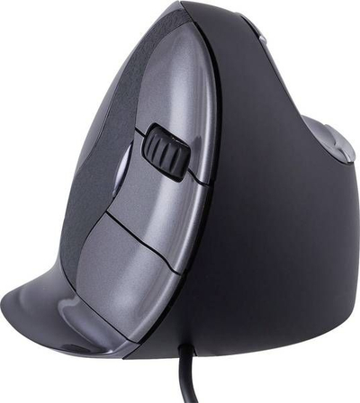 Maus ergonomik BakkerElkhuizen Evoluent D BNEEVRD, me kabllo USB, për dorë të djathtë, gri
