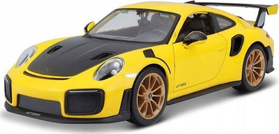 Makina lodër Porsche 911 GT2 RS, die-cast, shkallë 1:24, e verdhë